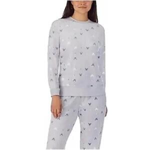 DISNEY MICKEY & MINNIE LADIES'  TOP  Fleece Pajamas Small AN8